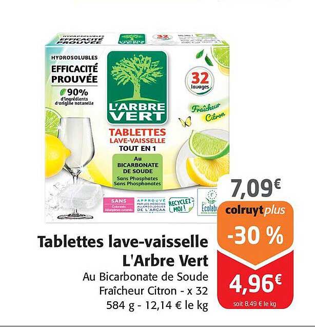 tablettes lave-vaisselle l'arbre vert