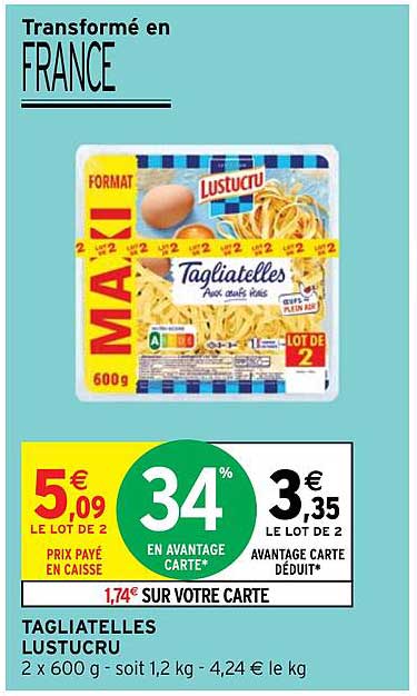 Tagliattelles Lustucru