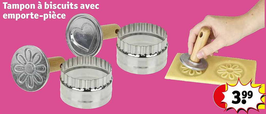 tampon à biscuits avec emporte-pièce