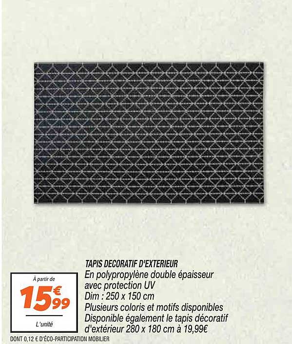 tapis décoratif d'extérieur