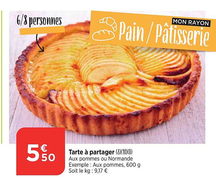 tarte à partager