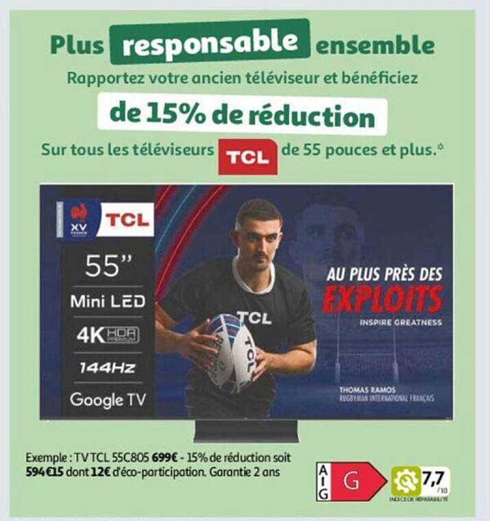 téléviseurs tcl de 55 pouces