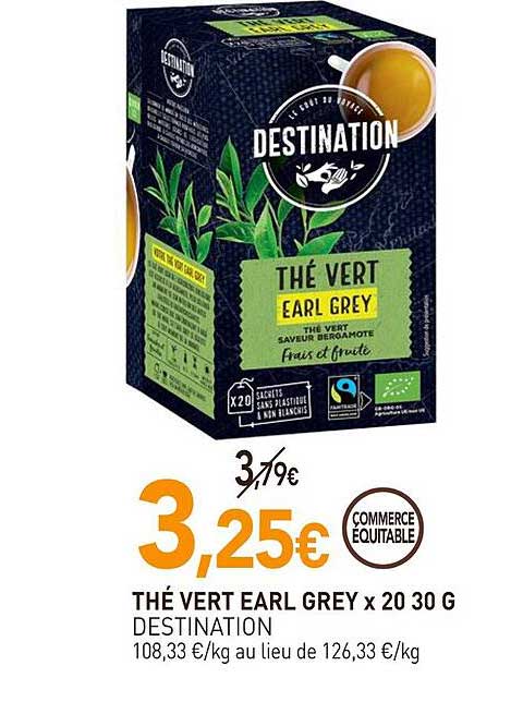thé vert earl grey destination
