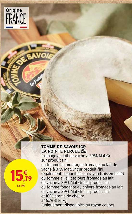tomme de savoie ipg la pointe percée