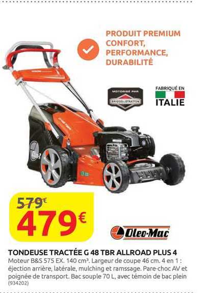 tondeuse tractée g 48 tbr allroad plus 4 oleo-mac