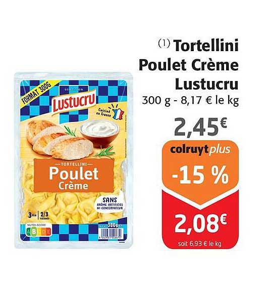 Tortellini Poulet Crème Lustucru