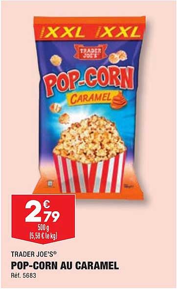 trader joe's pop-corn au caramel