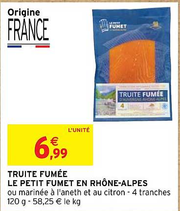 truite fumée le petit fumet en rhône-alpes