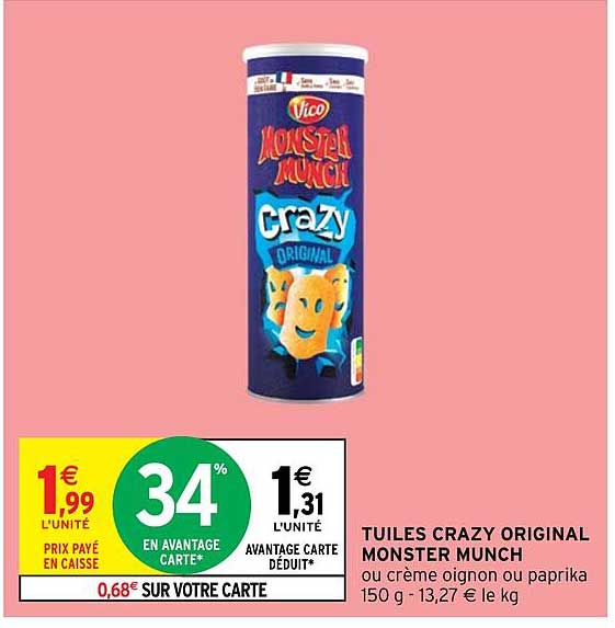 Tuiles Crazy Original Monster Munch