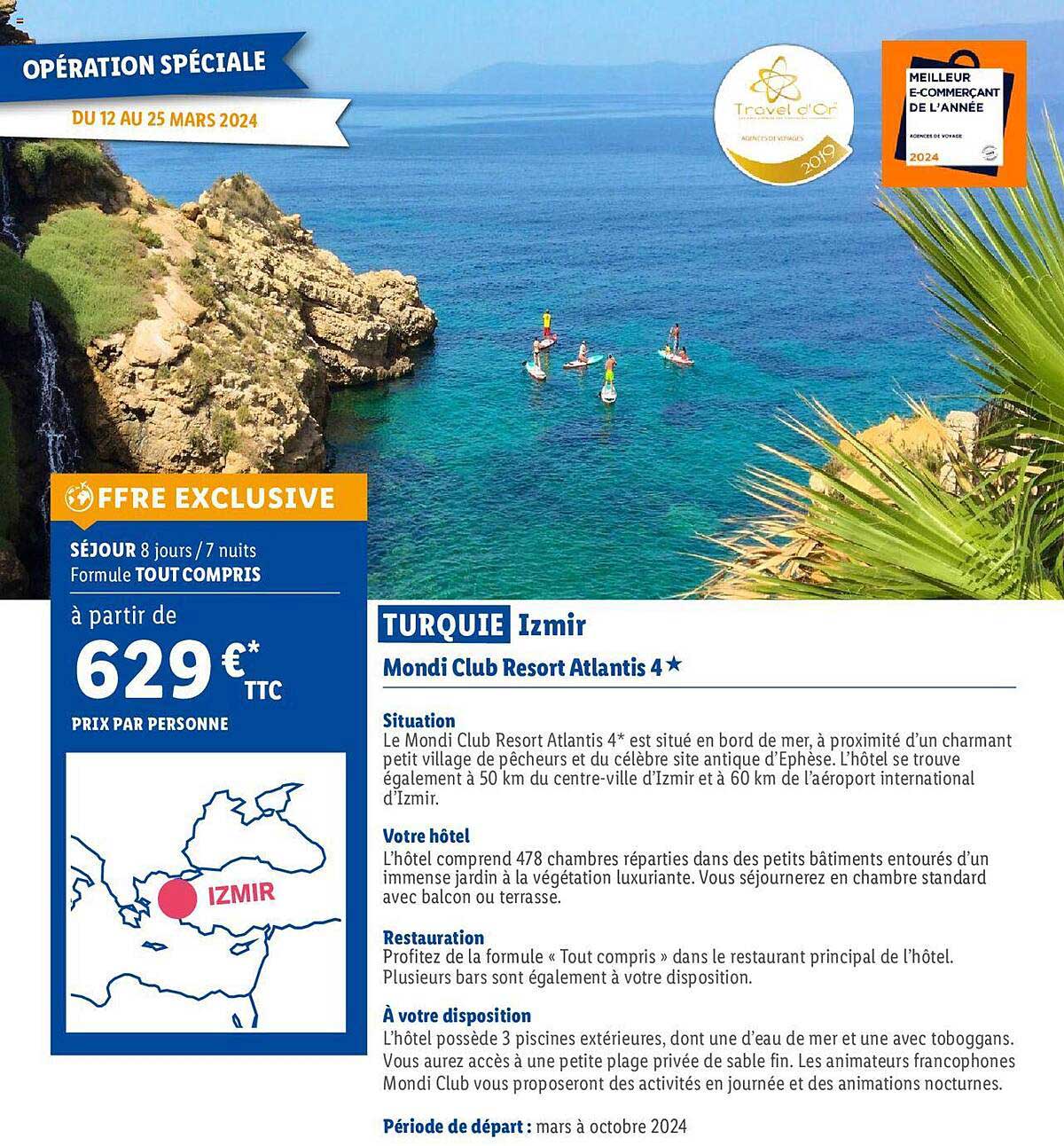 turquie izmir : mondi club resort atlantis 4*