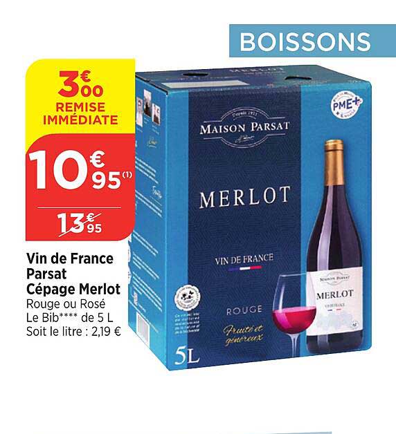 vin de france parsat cépage merlot