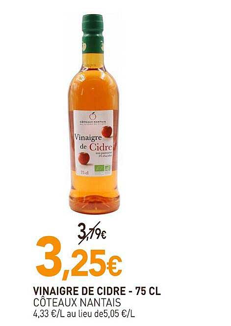 vinaigre de cidre côteaux nantais