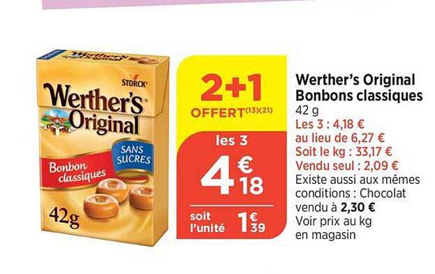 werther's original bonbons classiques
