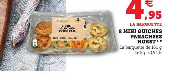 8 Mini Quiches Panachées Hurst