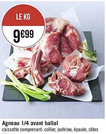 agneau 1-4 avant hallal