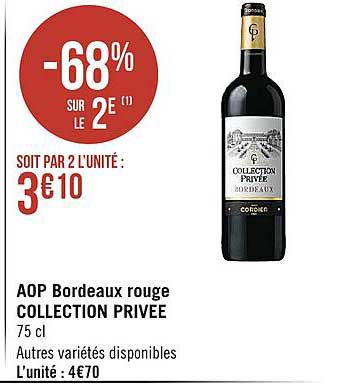 aop bordeaux rouge collection privée