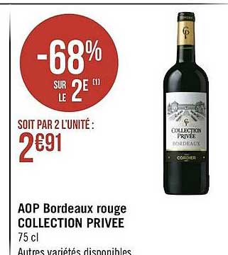 aop bordeaux rouge collection privée