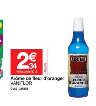 arôme de fleur d'oranger vaniflor