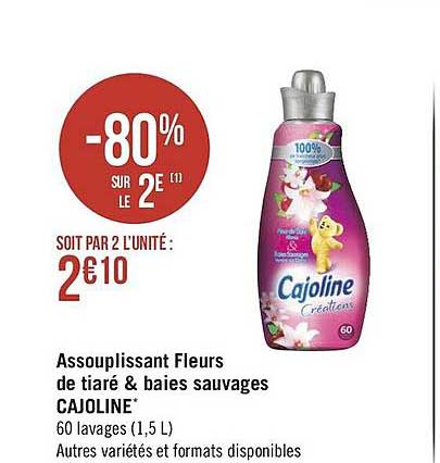 assouplissant fleurs de tiaré & baies sauvages cajoline