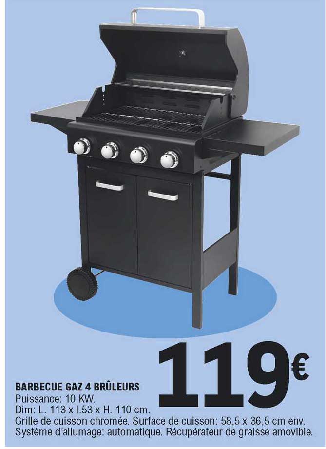 barbecue gaz 4 brûleurs