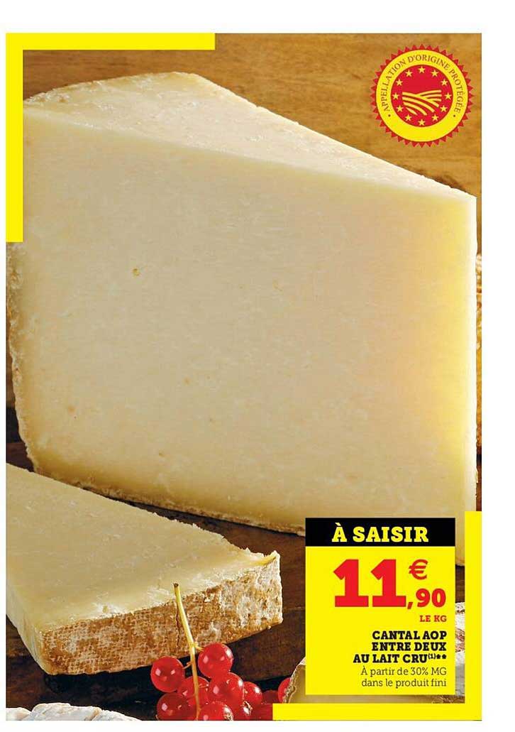 cantal aop entre deux au lait cru