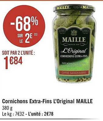 cornichons extra-fins l'original maille