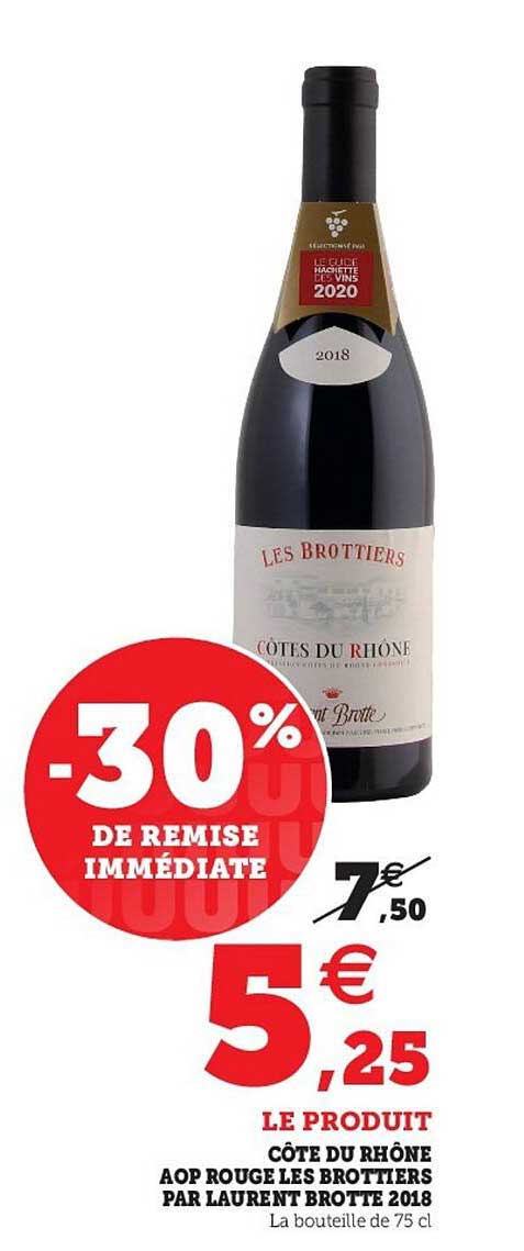 côte du rhône aop rouge les brottiers par laurent brotte 2018