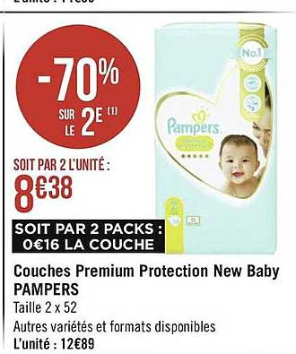 Couches Premium Protection New Baby Pampers