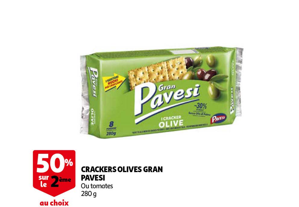 crackers olives gran pavesi