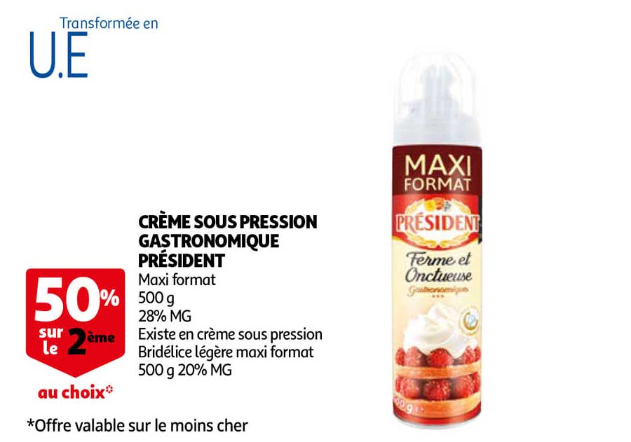 crème sous pression gastronomique président