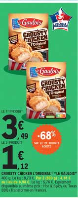 crousty chicken l'original "le gaulois"