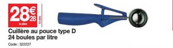 cuillère au pouce type d 24 boules par litre