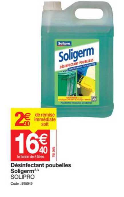 désinfectant poubelles soligerm solipro