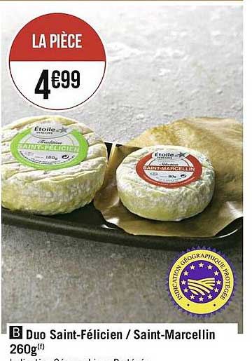 duo saint-félicien - saint-marcellin 260g