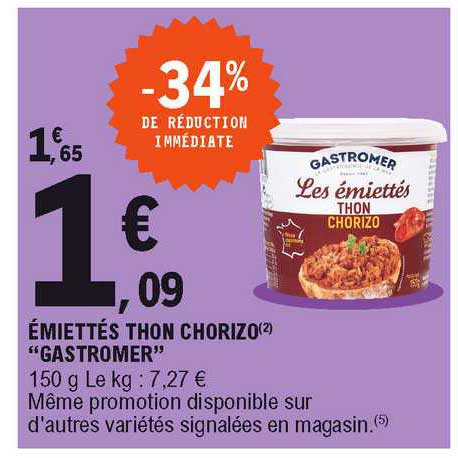 émiettés thon chorizo "gastromer"