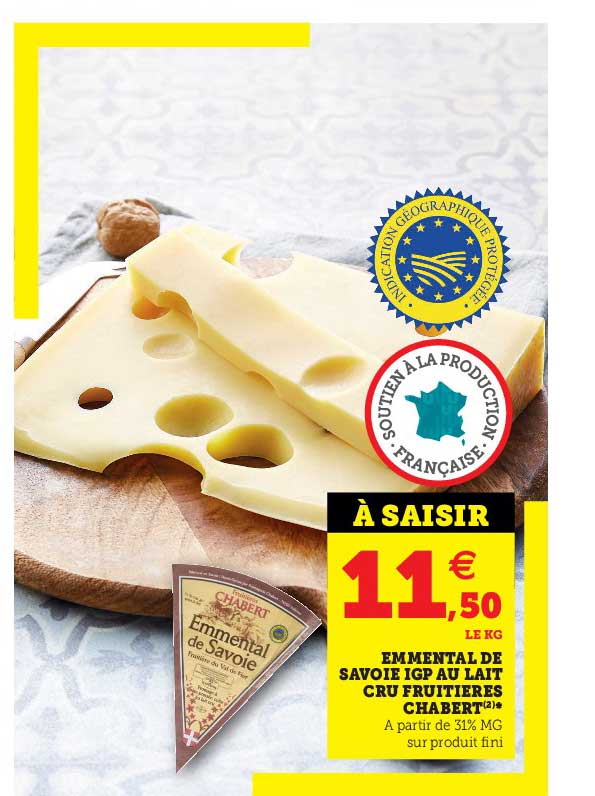 emmental de savoie igp au lait cru fruitières chabert