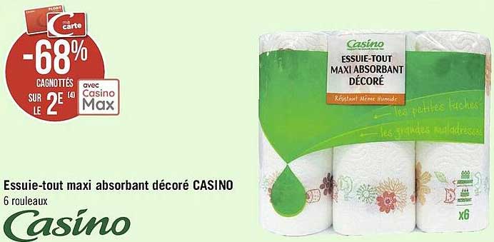 essuie-tout maxi absorbant décoré casino