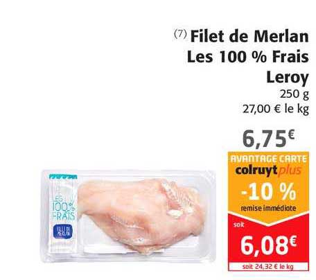 Filet De Merlan Les 100% Frais Leroy