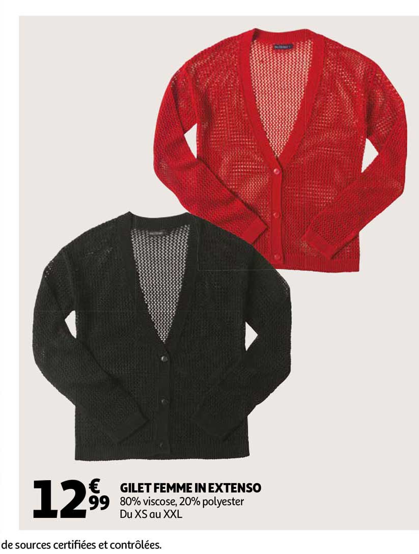 gilet femme in extenso