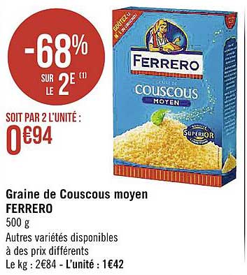 graine de couscous moyen ferrero