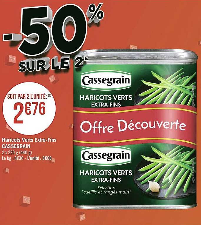 haricots verts extra-fins cassegrain