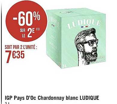 Igp Pays D'oc Chardonnay Blanc Ludique