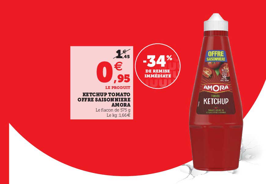 ketchup tomato offre saisonnière amora
