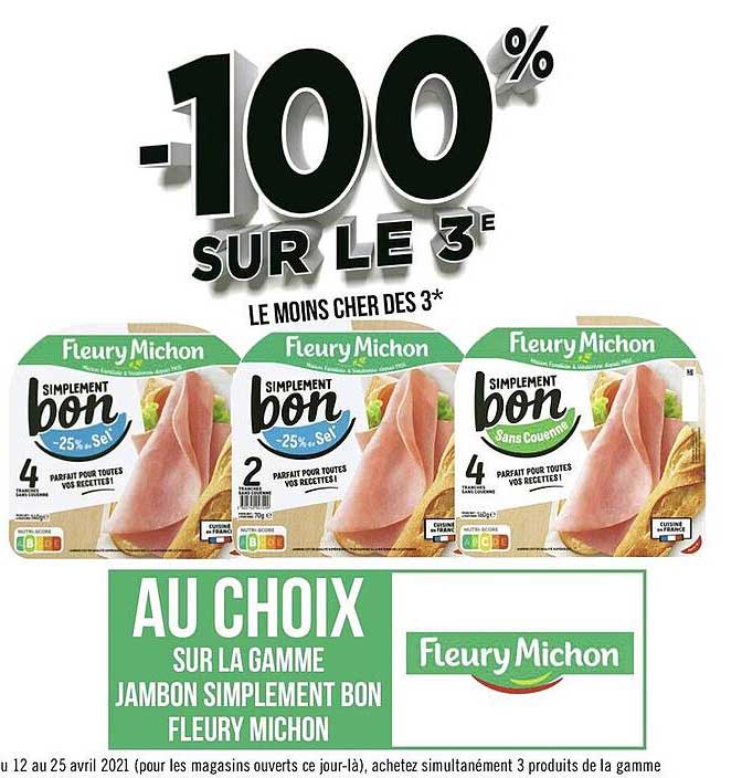 la gamme jambon simplement bon fleury michon
