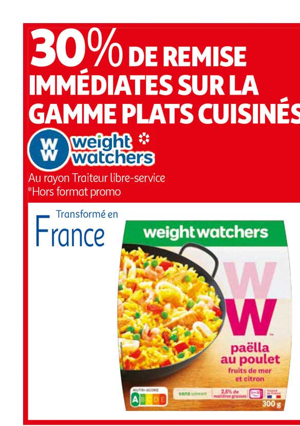 la gamme plats cuisinés weight watchers