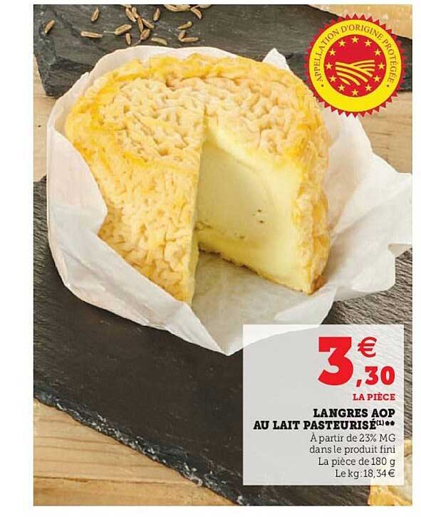 Langres Aop Au Lait Pasteurisé