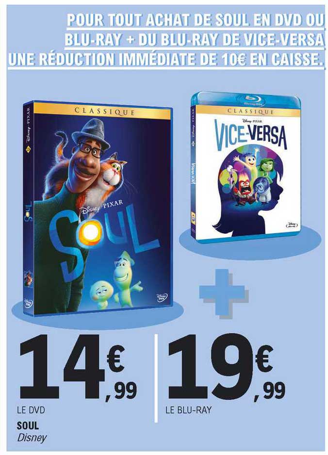 le dvd, le blu-ray soul disney