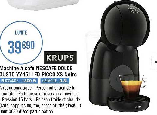 Machine à Café Nescafé Dolce Gusto Yy451 1fd Picco Xs Noire Krups
