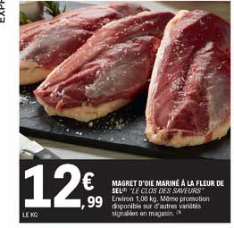 magret d'oie mariné à la fleur de sel "le clos des saveurs"