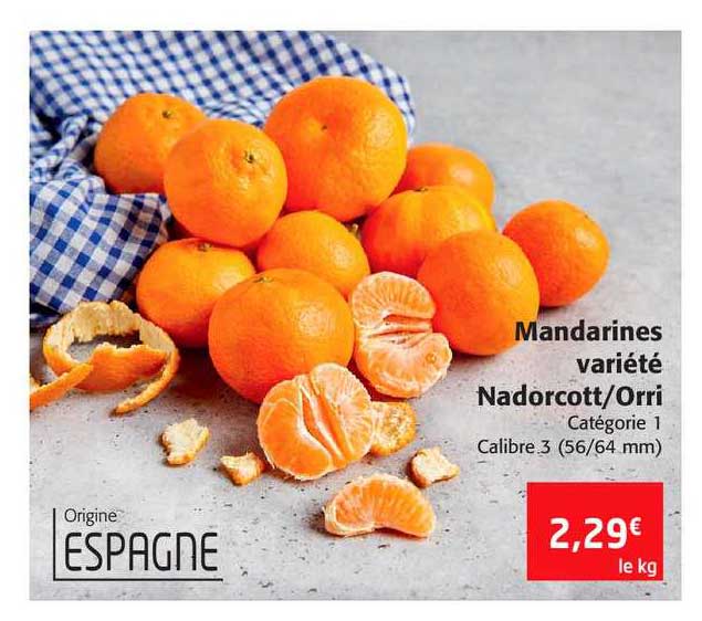 mandarines variété nadorcott-orri